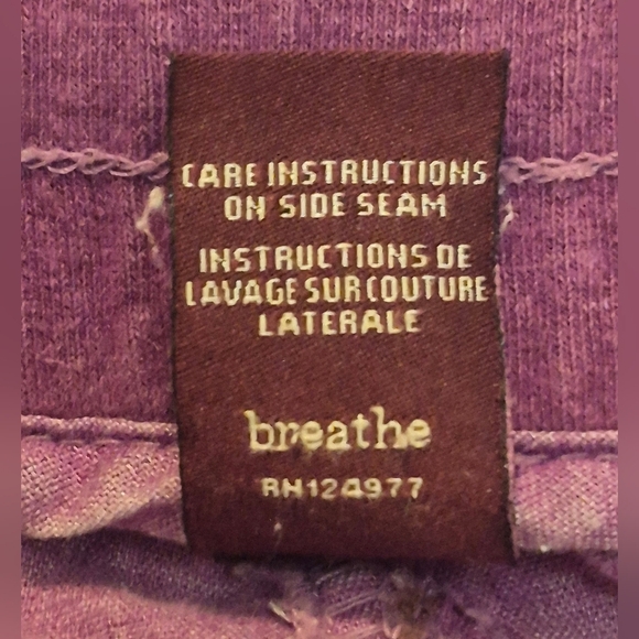 prAna “Breathe” Linen Blend Drawstring Pants — Heathered Purple | Size XS - Picture 5 of 5
